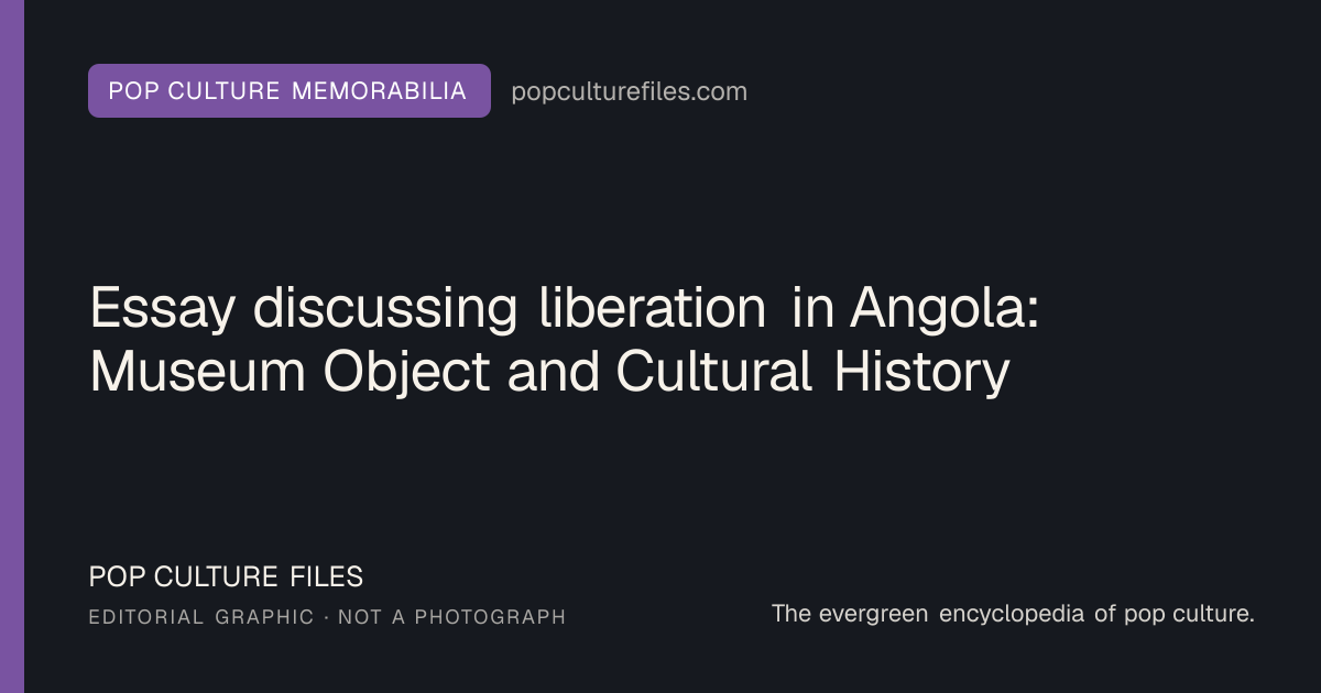 Editorial graphic for: Essay discussing liberation in Angola: Museum Object and Cultural History