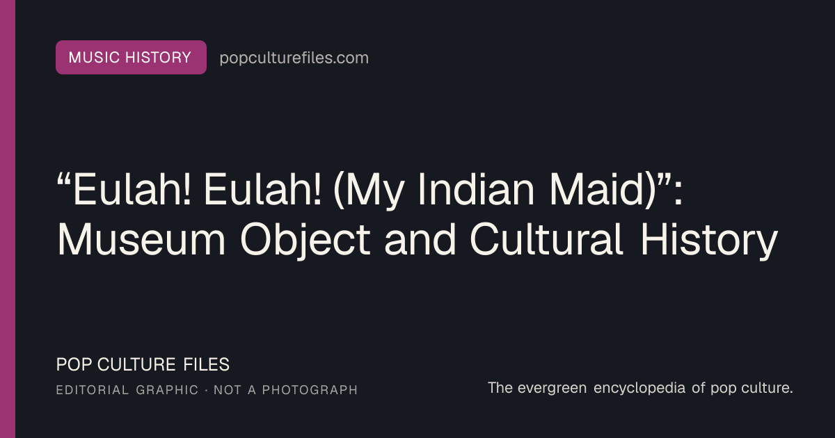 Editorial graphic for: “Eulah! Eulah! (My Indian Maid)”: Museum Object and Cultural History