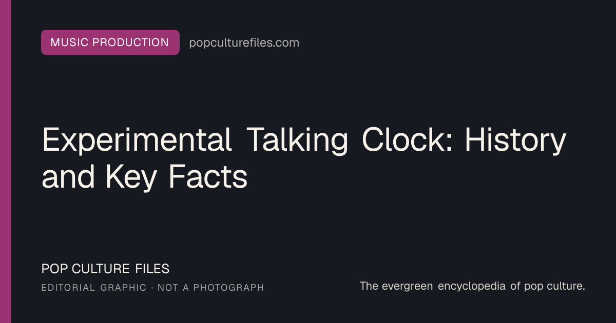 Editorial graphic for: Experimental Talking Clock: History and Key Facts