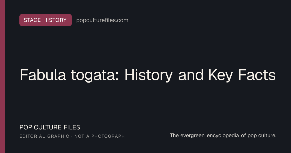 Editorial graphic for: Fabula togata: History and Key Facts