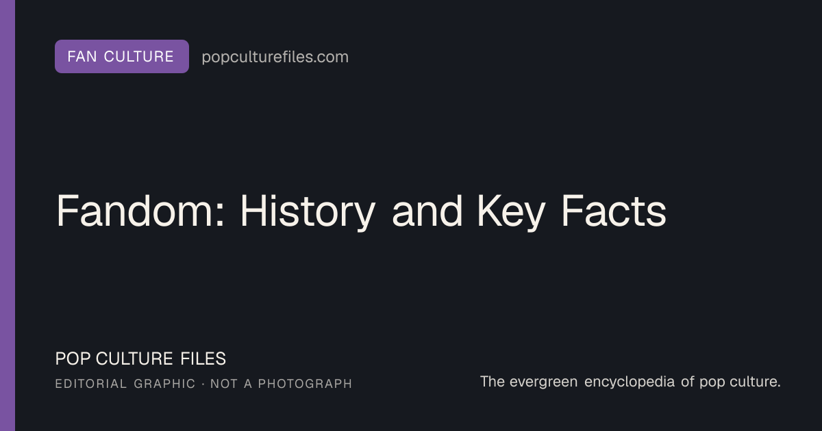 Original editorial graphic for Fandom: History and Key Facts