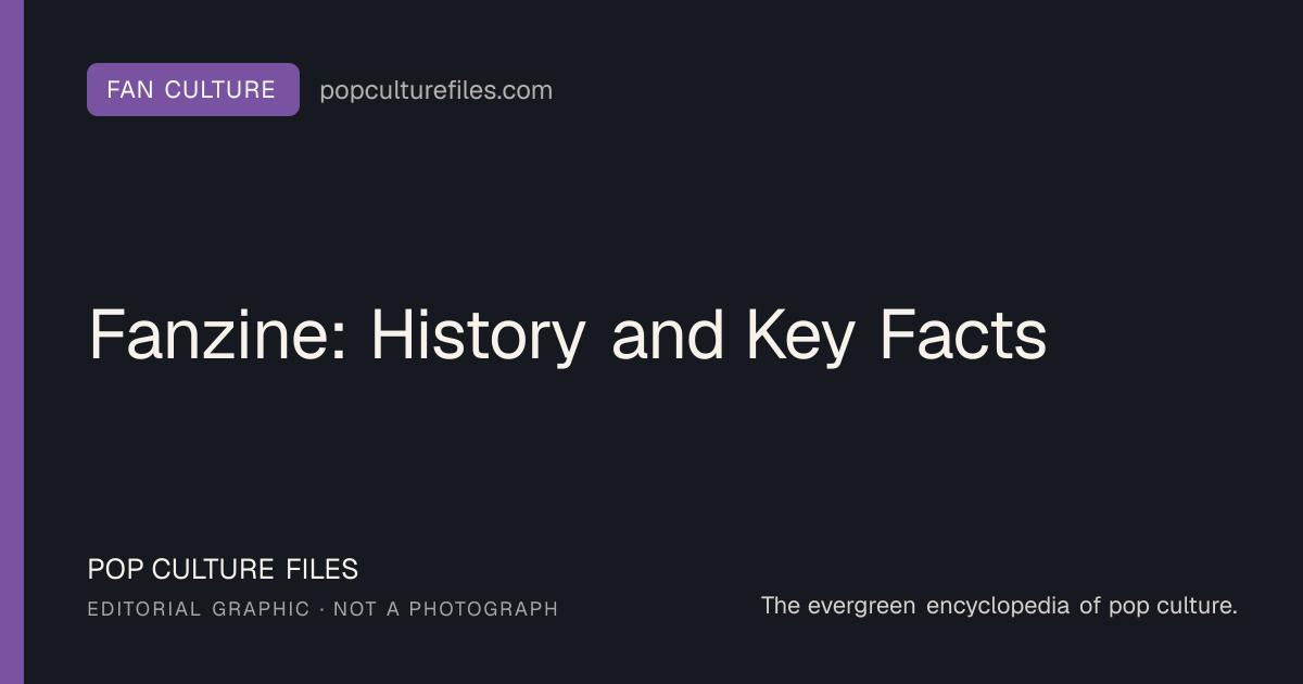 Original editorial graphic for Fanzine: History and Key Facts