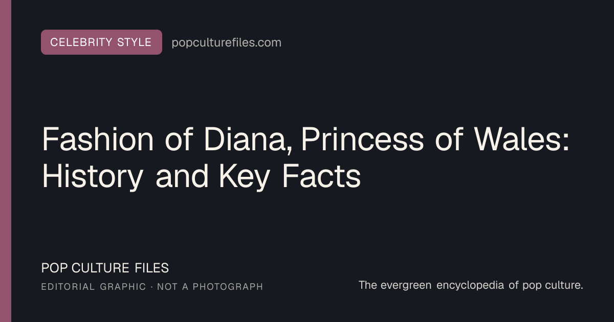 Editorial graphic for: Fashion of Diana, Princess of Wales: History and Key Facts