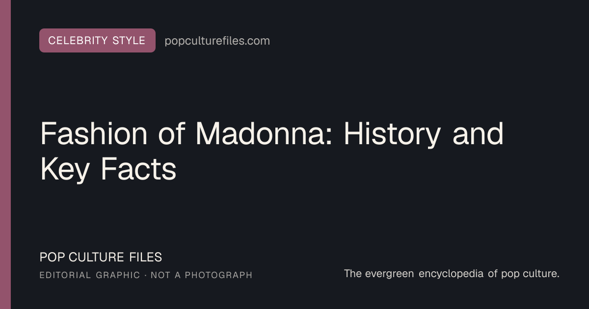 Editorial graphic for: Fashion of Madonna: History and Key Facts
