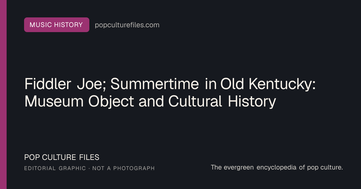 Editorial graphic for: Fiddler Joe; Summertime in Old Kentucky: Museum Object and Cultural History