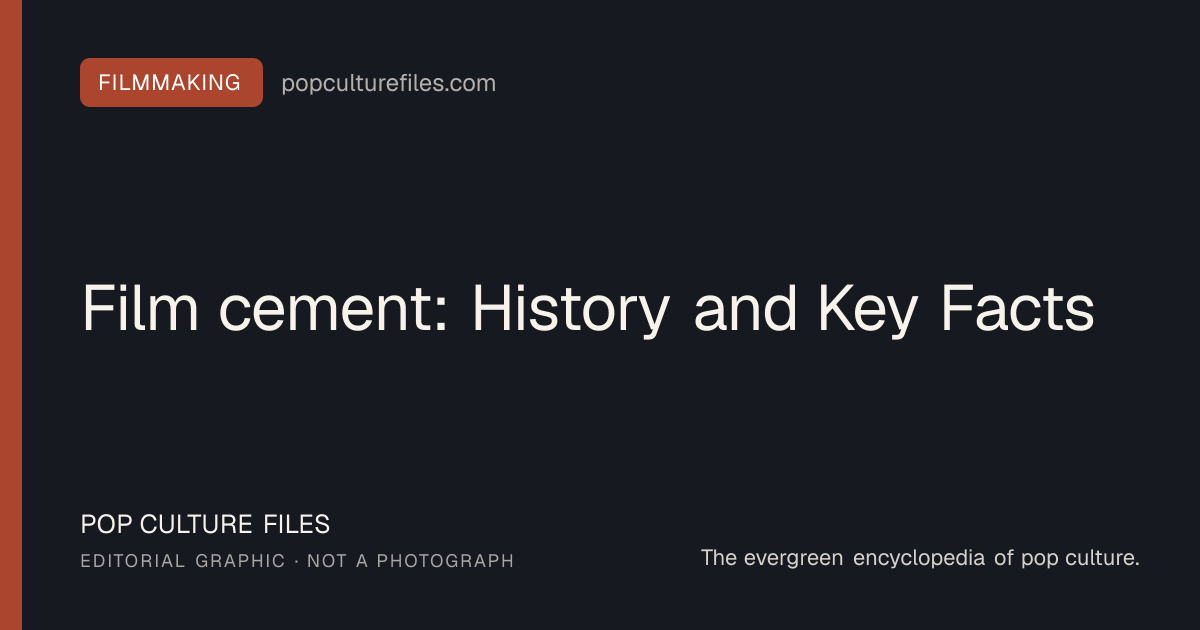 Editorial graphic for: Film cement: History and Key Facts