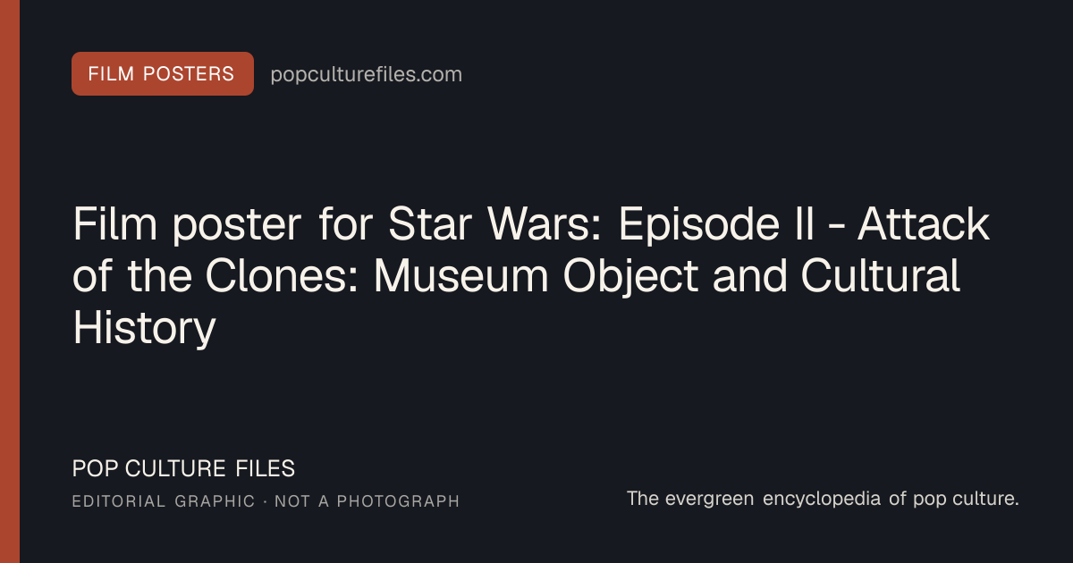 Editorial graphic for: Film poster for Star Wars: Episode II - Attack of the Clones: Museum Object and Cultural History