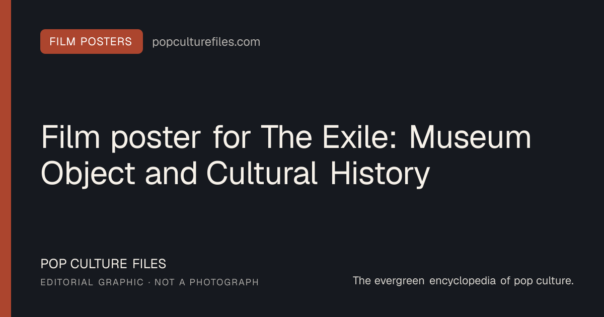 Editorial graphic for: Film poster for The Exile: Museum Object and Cultural History