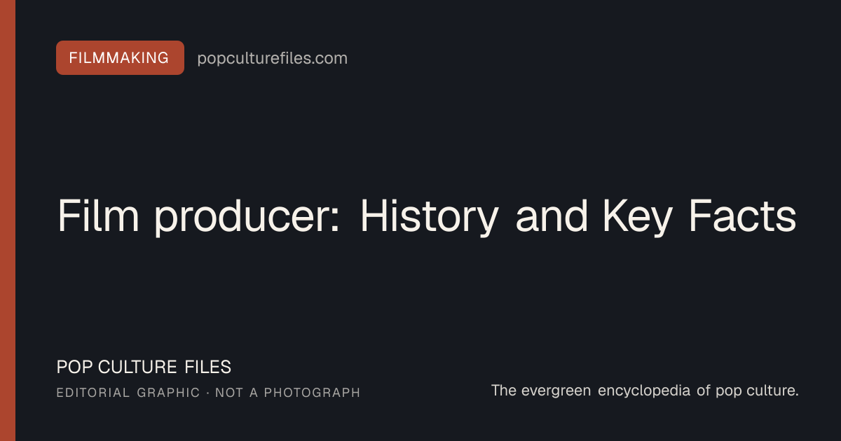 Editorial graphic for: Film producer: History and Key Facts