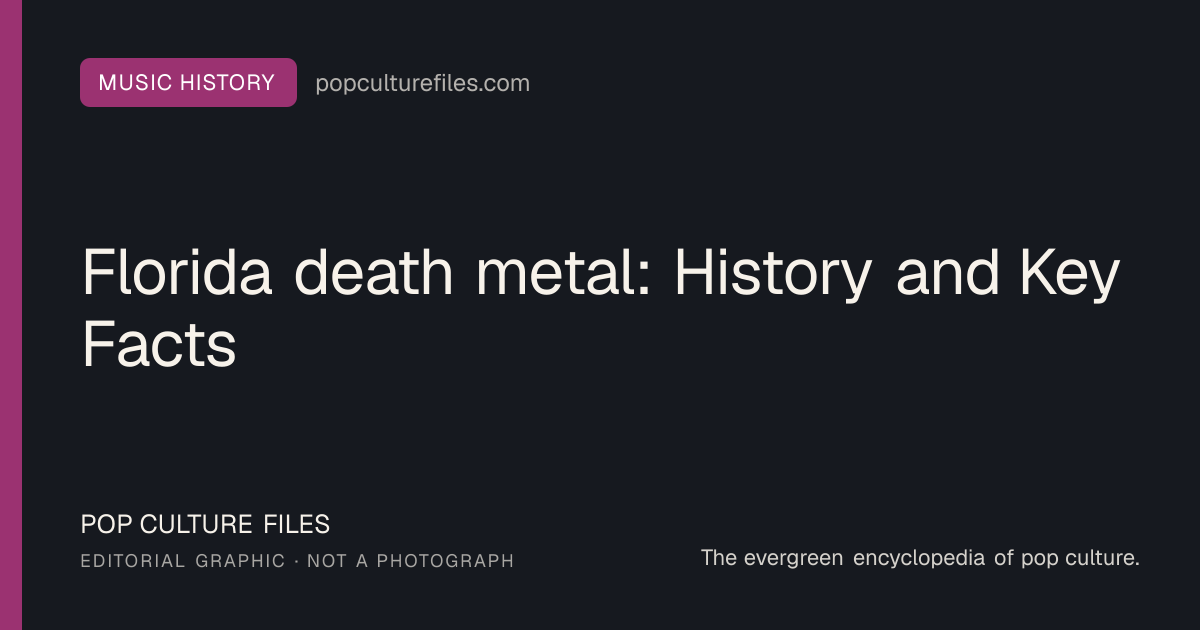 Editorial graphic for: Florida death metal: History and Key Facts