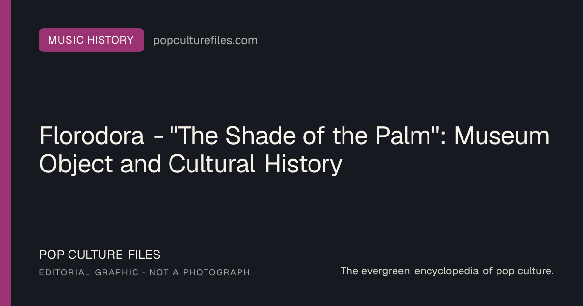 Editorial graphic for: Florodora - "The Shade of the Palm": Museum Object and Cultural History