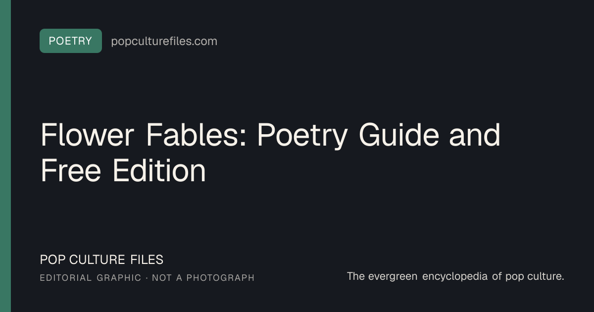 Editorial graphic for: Flower Fables: Poetry Guide and Free Edition