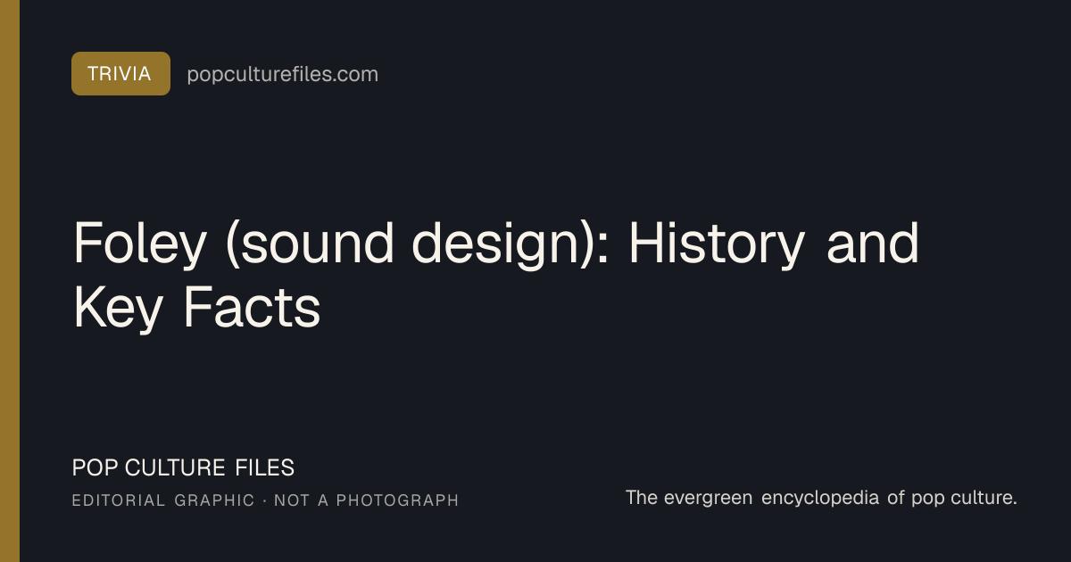 Editorial graphic for: Foley (sound design): History and Key Facts