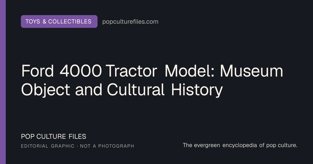 Editorial graphic for: Ford 4000 Tractor Model: Museum Object and Cultural History