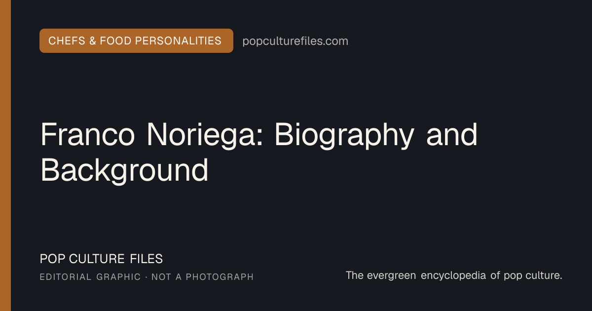 Editorial graphic for: Franco Noriega: Biography and Background