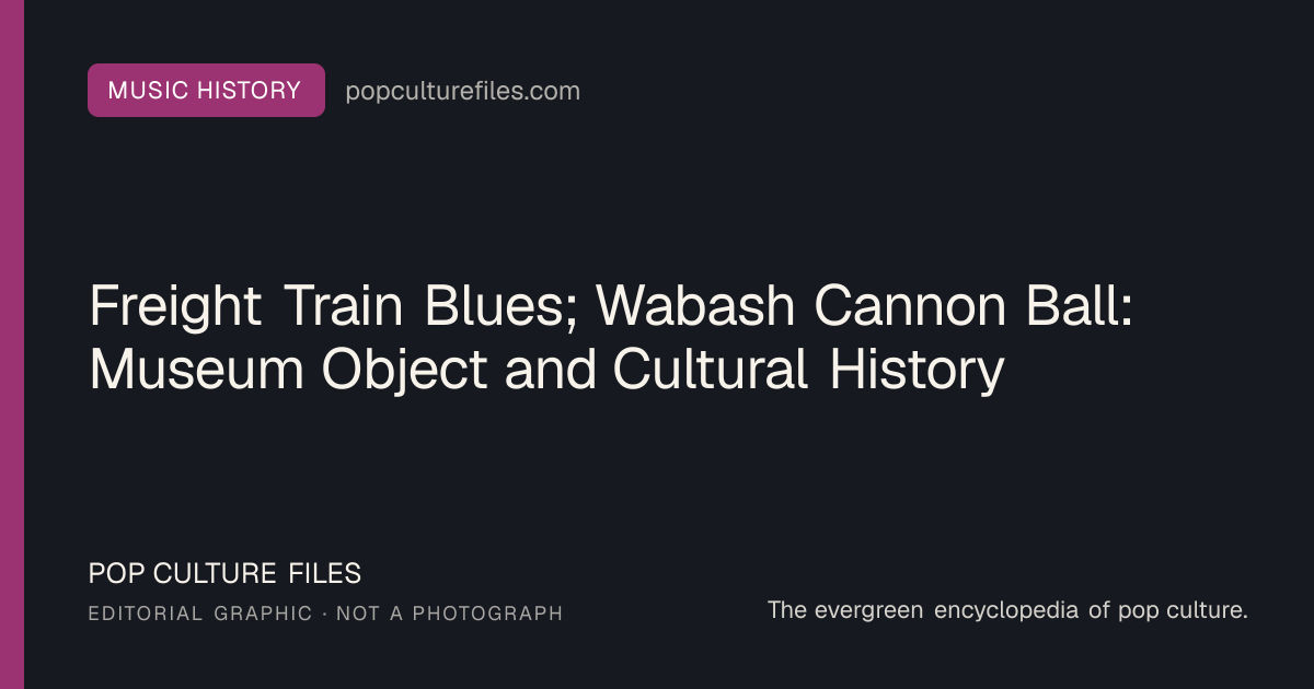 Editorial graphic for: Freight Train Blues; Wabash Cannon Ball: Museum Object and Cultural History
