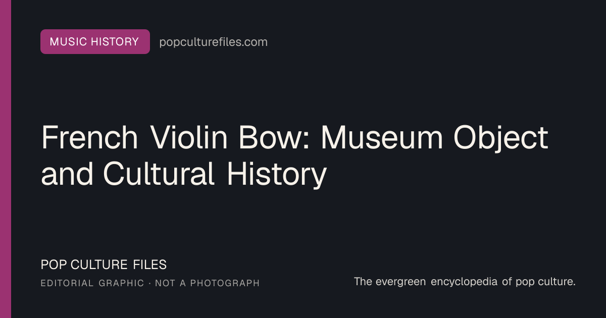 Editorial graphic for: French Violin Bow: Museum Object and Cultural History
