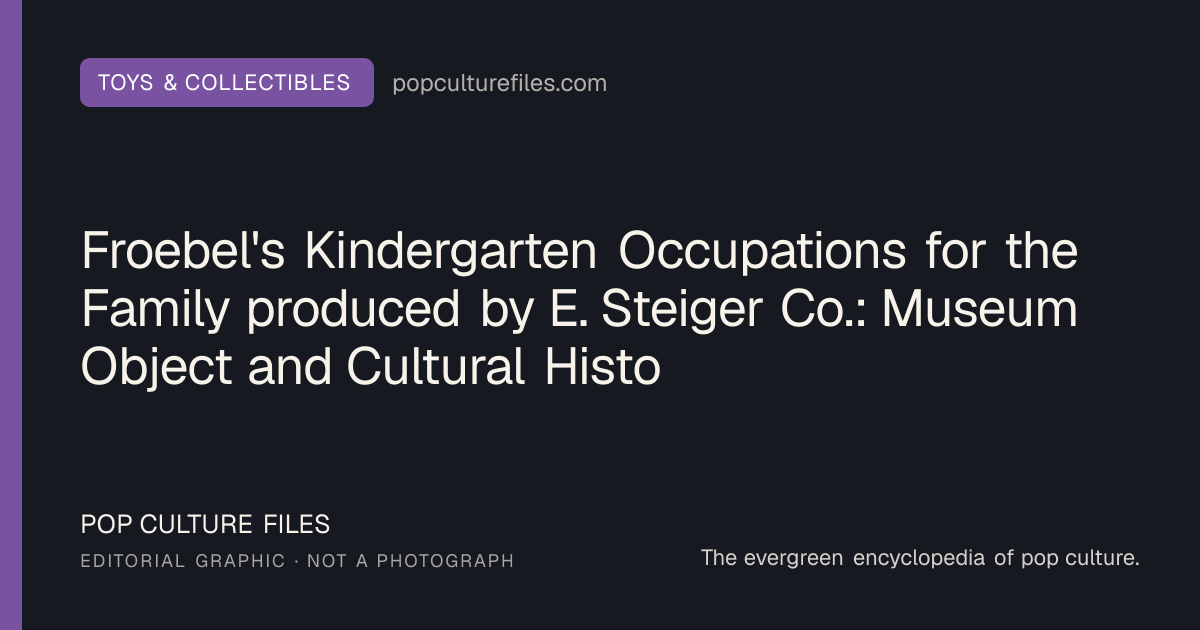 Editorial graphic for: Froebel's Kindergarten Occupations for the Family produced by E. Steiger Co.: Museum Object and Cultural History