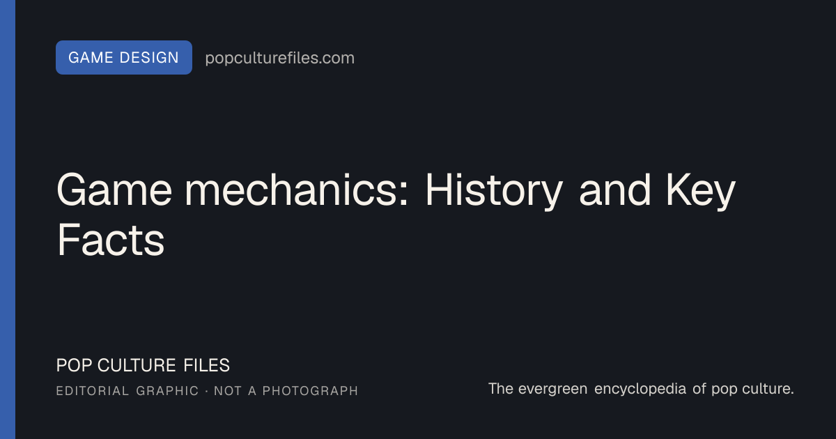 Original editorial graphic for Game mechanics: History and Key Facts
