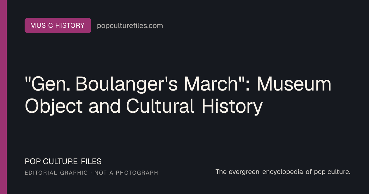 Editorial graphic for: "Gen. Boulanger's March": Museum Object and Cultural History