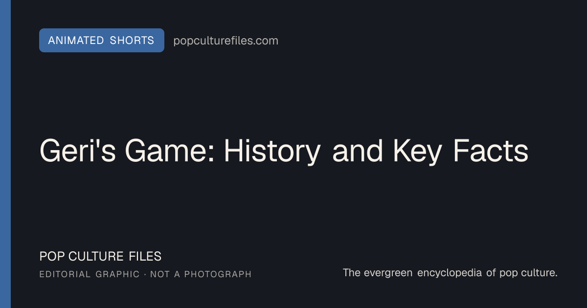 Editorial graphic for: Geri's Game: History and Key Facts