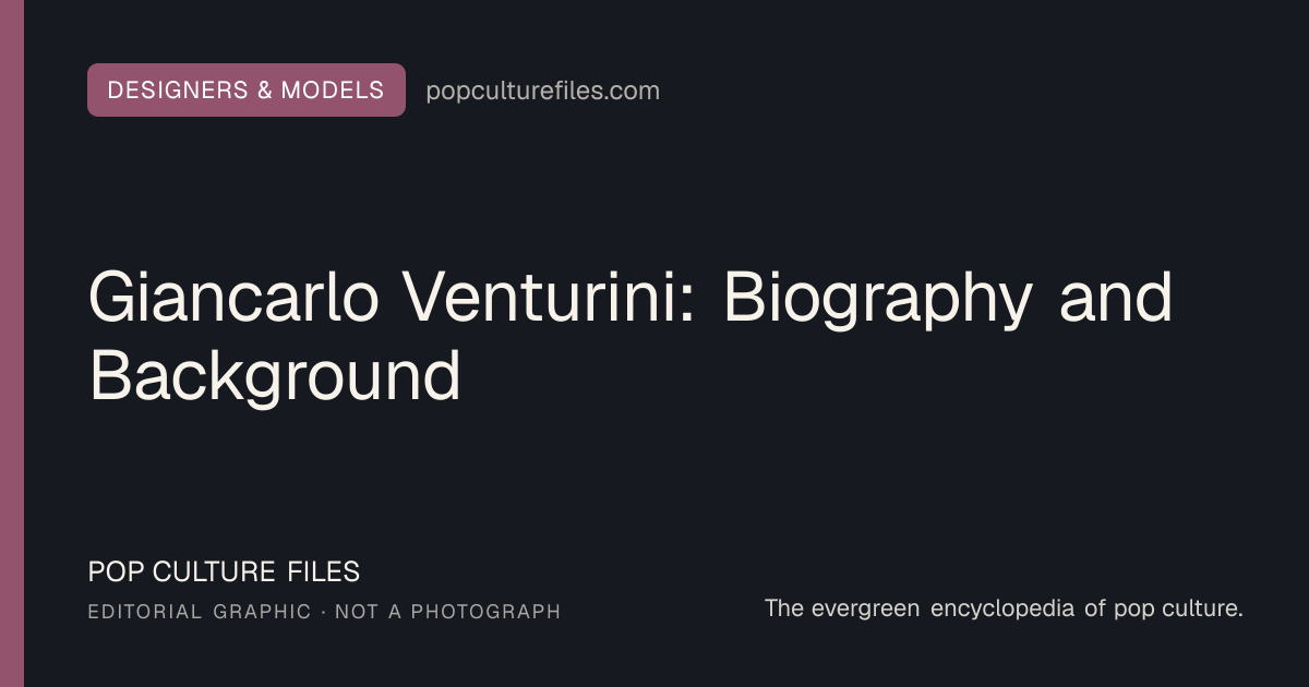 Editorial graphic for: Giancarlo Venturini: Biography and Background
