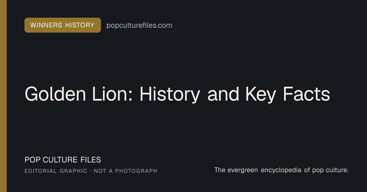 Editorial graphic for: Golden Lion: History and Key Facts