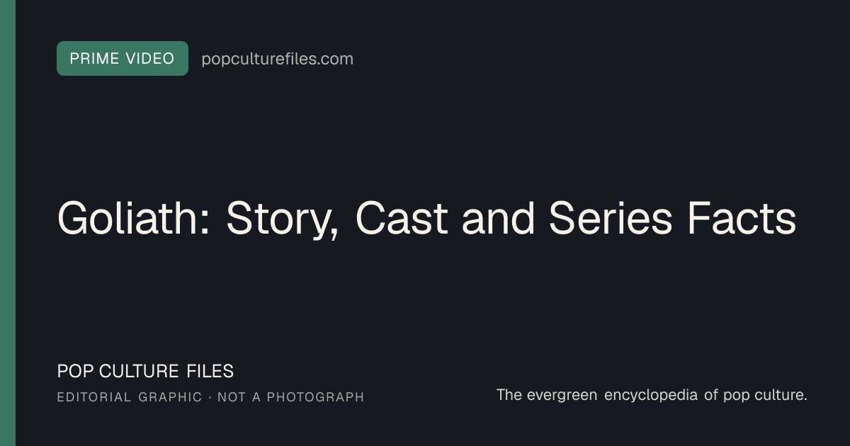 Editorial graphic for: Goliath: Story, Cast and Series Facts