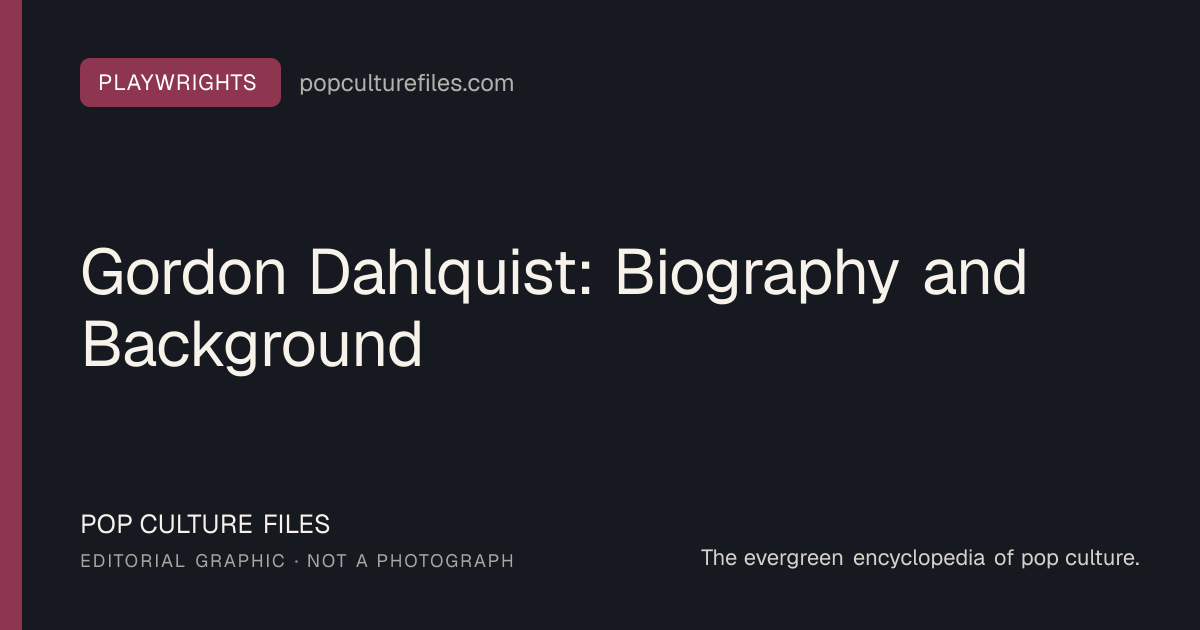 Editorial graphic for: Gordon Dahlquist: Biography and Background