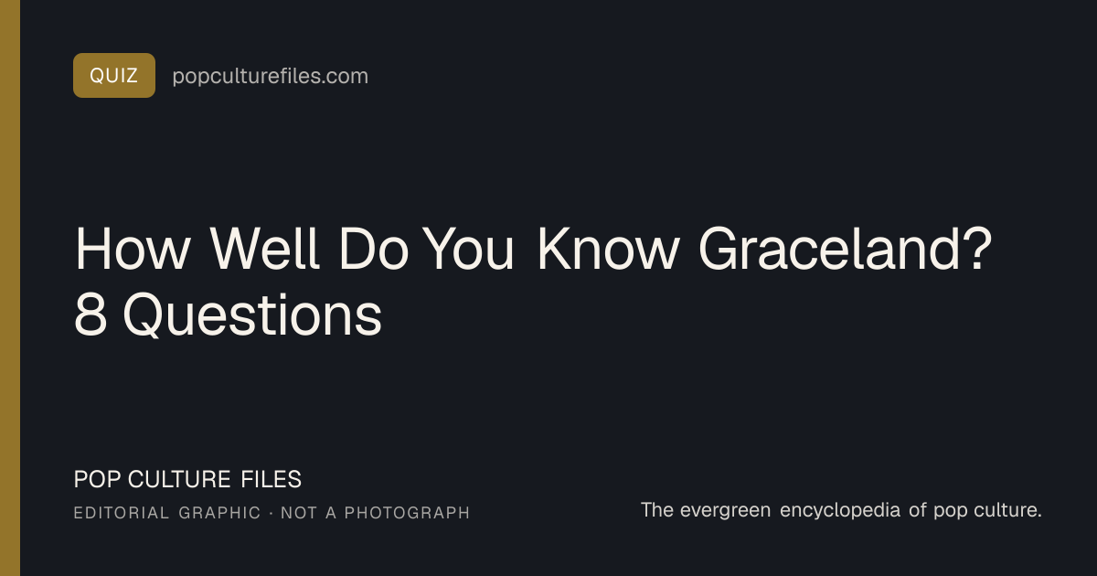 Editorial graphic for: How Well Do You Know Graceland? 8 Questions