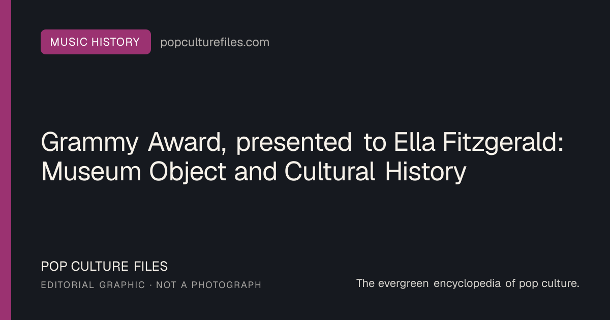Editorial graphic for: Grammy Award, presented to Ella Fitzgerald: Museum Object and Cultural History