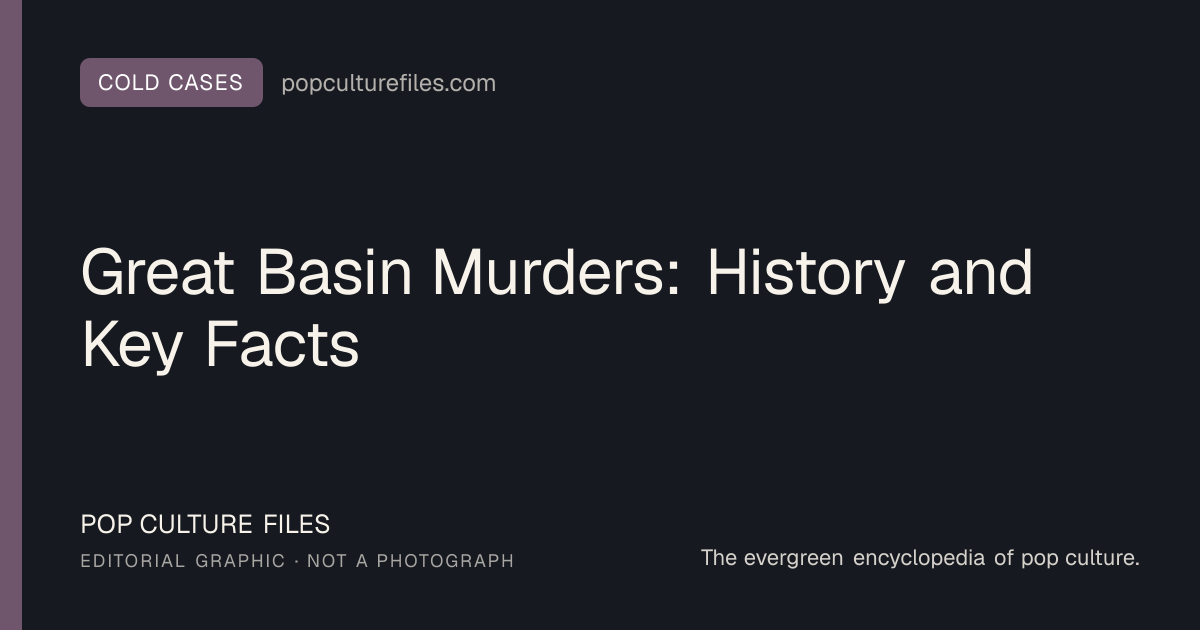 Editorial graphic for: Great Basin Murders: History and Key Facts