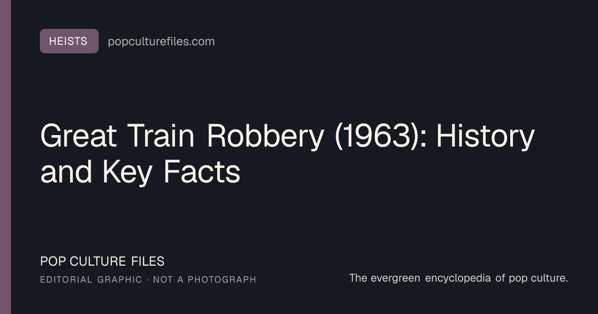 Editorial graphic for: Great Train Robbery (1963): History and Key Facts