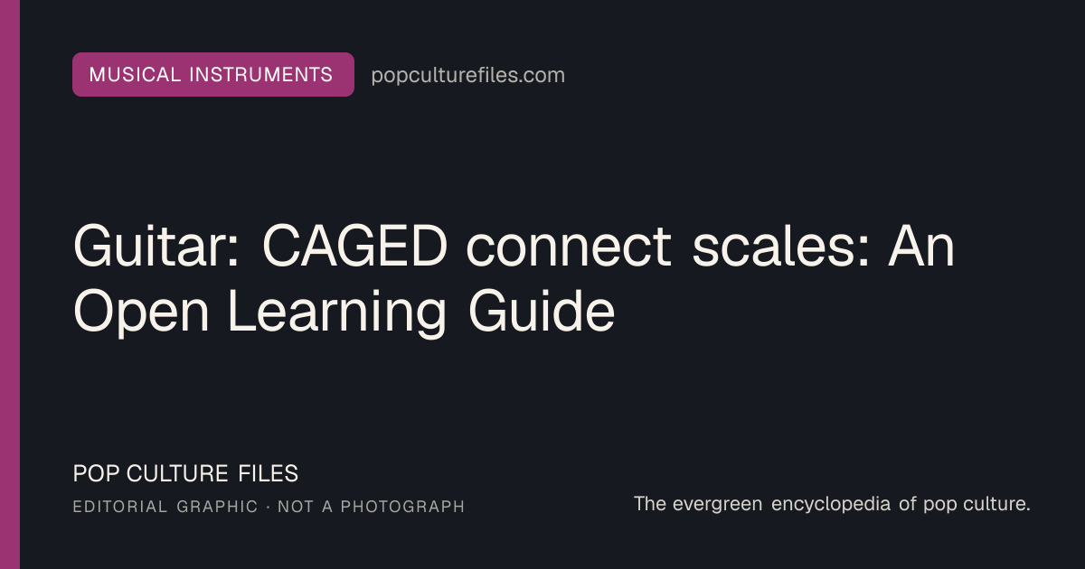 Editorial graphic for: Guitar: CAGED connect scales: An Open Learning Guide