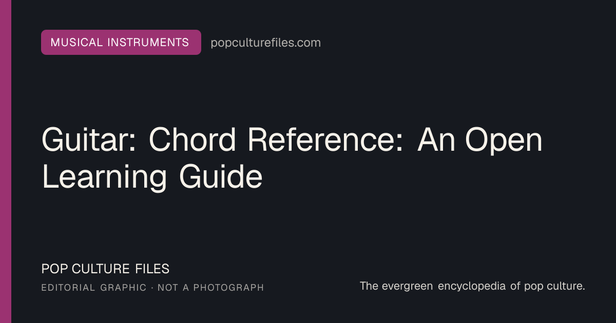 Editorial graphic for: Guitar: Chord Reference: An Open Learning Guide