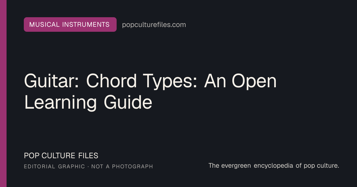 Editorial graphic for: Guitar: Chord Types: An Open Learning Guide
