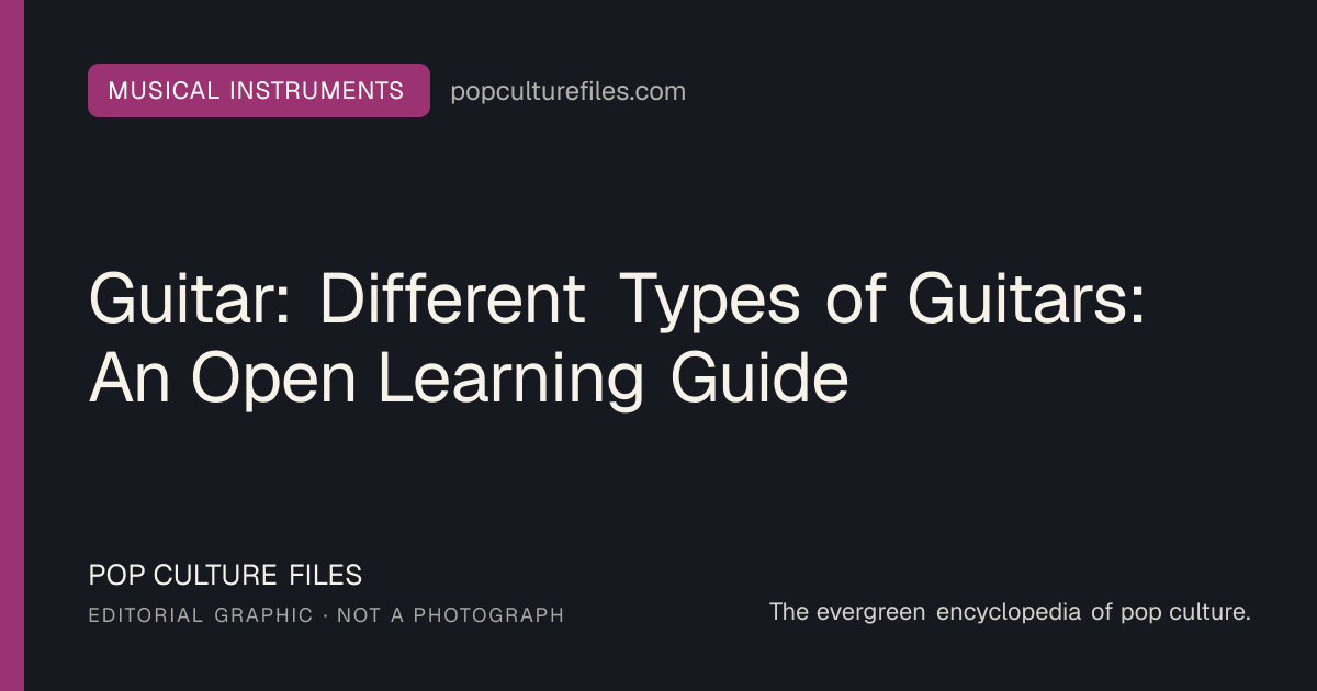Editorial graphic for: Guitar: Different Types of Guitars: An Open Learning Guide