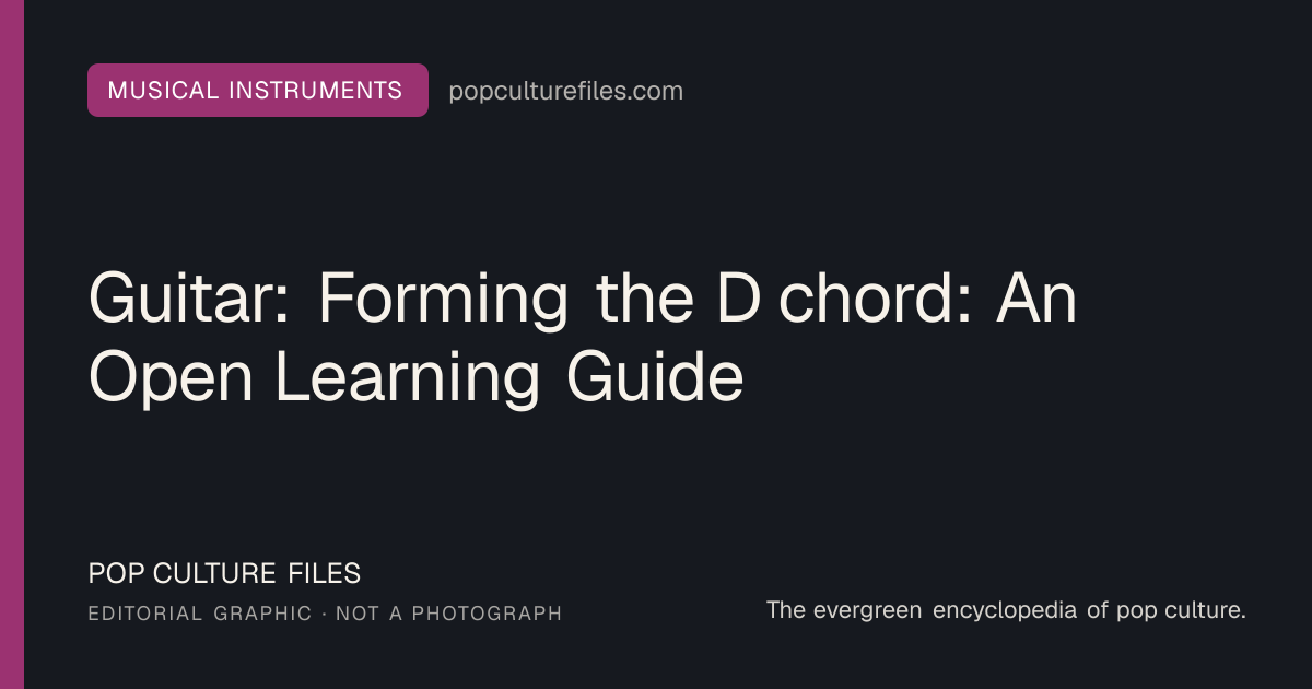 Editorial graphic for: Guitar: Forming the D chord: An Open Learning Guide