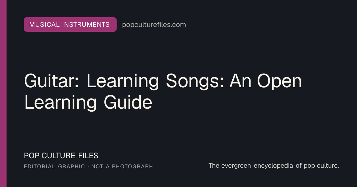 Editorial graphic for: Guitar: Learning Songs: An Open Learning Guide