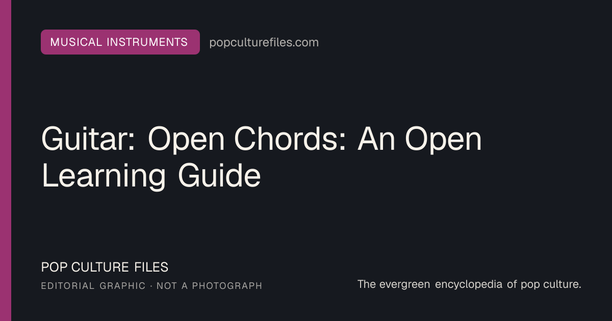 Editorial graphic for: Guitar: Open Chords: An Open Learning Guide