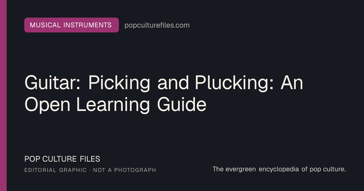 Editorial graphic for: Guitar: Picking and Plucking: An Open Learning Guide
