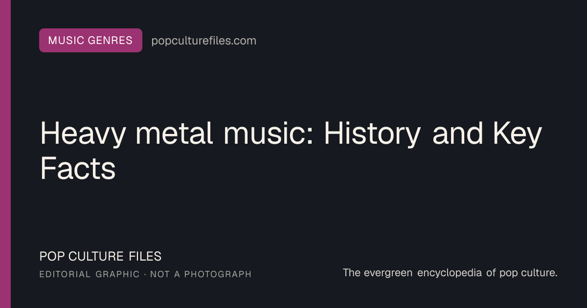 Editorial graphic for: Heavy metal music: History and Key Facts