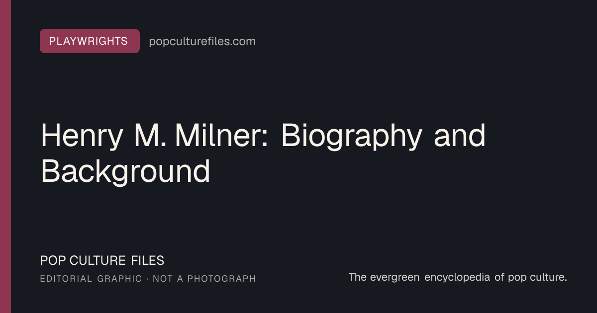 Editorial graphic for: Henry M. Milner: Biography and Background