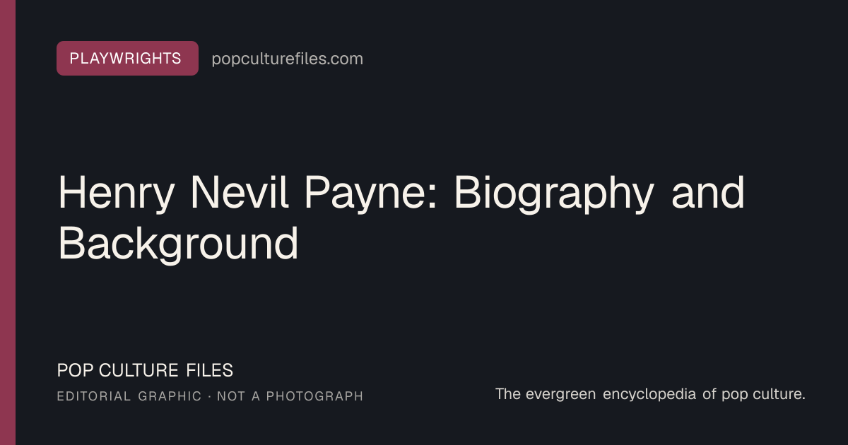 Editorial graphic for: Henry Nevil Payne: Biography and Background