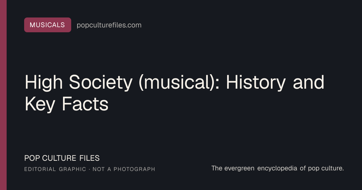 Editorial graphic for: High Society (musical): History and Key Facts
