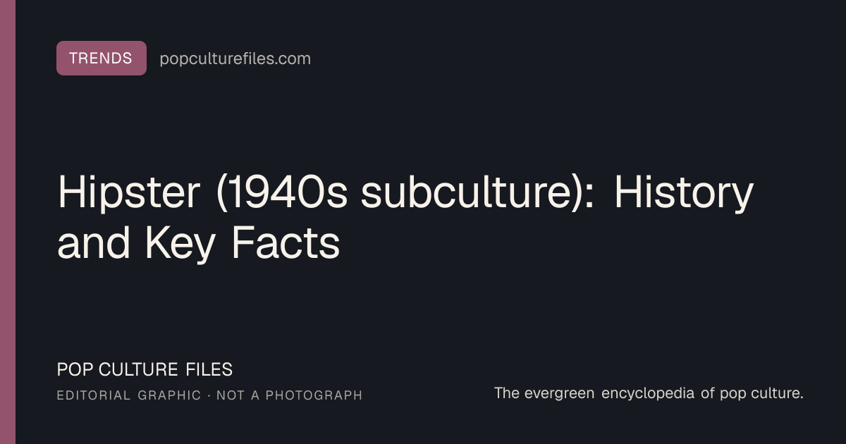 Editorial graphic for: Hipster (1940s subculture): History and Key Facts