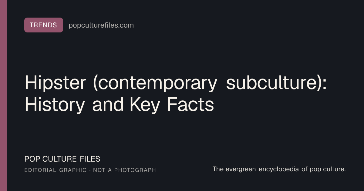 Editorial graphic for: Hipster (contemporary subculture): History and Key Facts