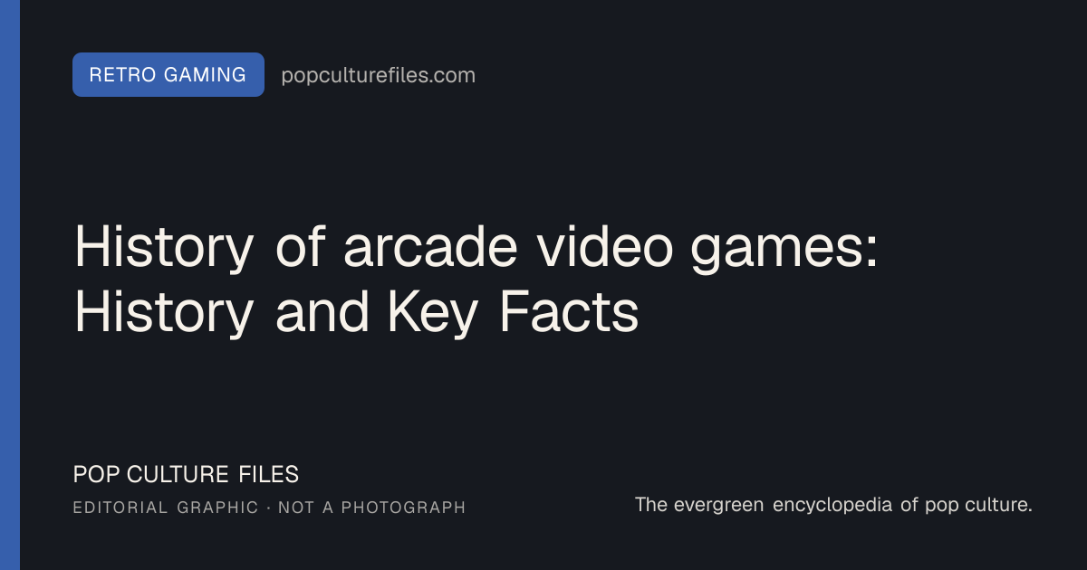 Editorial graphic for: History of arcade video games: History and Key Facts