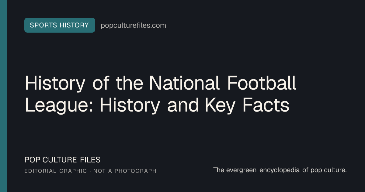 Editorial graphic for: History of the National Football League: History and Key Facts