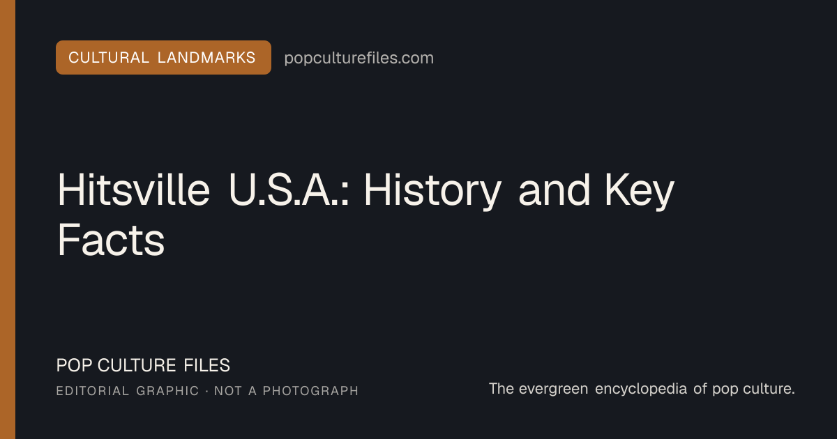 Original editorial graphic for Hitsville U.S.A.: History and Key Facts